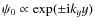 $\psi_0\propto \exp(\pm {\rm i} k_y y)$