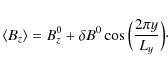 \begin{displaymath}\langle B_z\rangle=B_z^0+\delta B^0\cos \Big(\frac{2\pi y}{L_y}\Big)\cdot
\end{displaymath}
