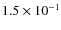 $1.5\times 10^{-1}$