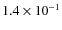 $1.4\times 10^{-1}$