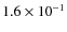 $1.6\times 10^{-1}$