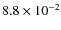 $8.8\times 10^{-2}$