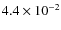 $4.4\times 10^{-2}$