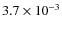$3.7\times 10^{-3}$