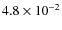 $4.8\times 10^{-2}$