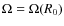 $\Omega=\Omega(R_0)$