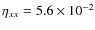 $\eta _{xx}=5.6\times 10^{-2}$