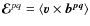 $\vec{\mathcal{E}}^{pq}=\langle \vec{v} \times \vec{b^{pq}}\rangle$