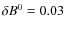 $\delta B^0=0.03$
