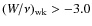 $(W/\nu)_{\rm wk} > -3.0$