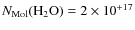 $N_{\rm Mol}({\rm H_{2}O}) = 2 \times 10^{+17}$