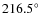 $216.5\hbox{$^\circ$ }$