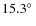 $15.3\hbox{$^\circ$ }$