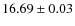 $16.69\pm0.03$