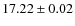 $17.22\pm0.02$