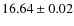 $16.64\pm0.02$