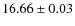$16.66\pm0.03$
