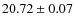 $20.72\pm0.07$