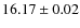 $16.17\pm0.02$
