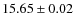 $15.65\pm0.02$