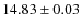 $14.83\pm0.03$