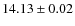 $14.13\pm0.02$