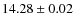 $14.28\pm0.02$