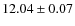 $12.04\pm0.07$