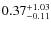 $\rm0.37^{+1.03}_{-0.11}$