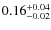 $\rm0.16^{+0.04}_{-0.02}$