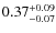 $\rm0.37^{+0.09}_{-0.07}$