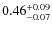 $\rm0.46^{+0.09}_{-0.07}$