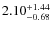 $\rm 2.10^{+1.44}_{-0.68}$