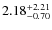 $\rm 2.18^{+2.21}_{-0.70}$