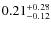 $\rm0.21^{+0.28}_{-0.12}$