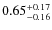 $\rm0.65^{+0.17}_{-0.16}$