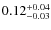 $\rm0.12^{+0.04}_{-0.03}$