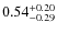 $\rm0.54^{+0.20}_{-0.29}$
