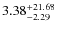$\rm 3.38^{+21.68}_{-2.29}$