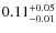$\rm0.11^{+0.05}_{-0.01}$