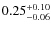 $\rm0.25^{+0.10}_{-0.06}$