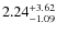 $\rm 2.24^{+3.62}_{-1.09}$
