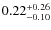 $\rm0.22^{+0.26}_{-0.10}$