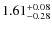 $\rm 1.61^{+0.08}_{-0.28}$