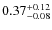 $\rm0.37^{+0.12}_{-0.08}$