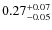 $\rm0.27^{+0.07}_{-0.05}$