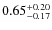$\rm0.65^{+0.20}_{-0.17}$