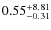 $\rm0.55^{+8.81}_{-0.31}$