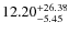 $\rm 12.20^{+26.38}_{-5.45}$