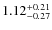 $\rm 1.12^{+0.21}_{-0.27}$
